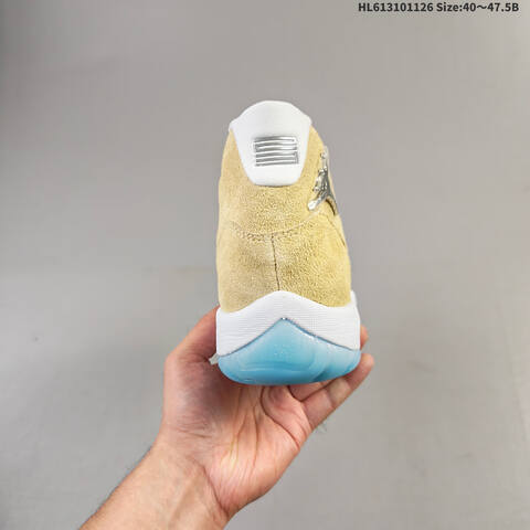 Jordan Air Jordan 11 Retro Tan Beige Suede With White And Icy Blue EU 40-47 5 Basketball - Men's (BS-63061)