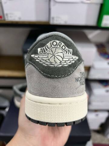 Jordan Air Jordan 1 Low Travis Scott The North Face Sail Light Grey Dark Grey Sneaker (BS-87169)