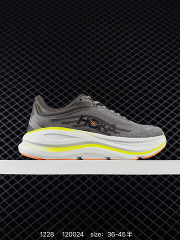 HOKA ONE ONE Bondi 9 Grey White Neon Yellow Orange EU 36-45 Running Shoe Running Sneakers - Unisex (BS-86339)