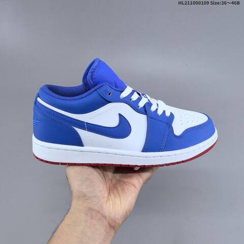 Jordan Air Jordan 1 Low White Royal Blue Red EU 36-46 Basketball - Unisex (BS-67050)