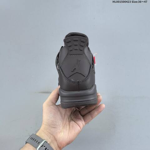Jordan Air Jordan 4 Retro Triple Black Dark Gray 36 47 Basketball - Unisex (BS-66075)