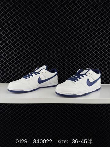 Nike Dunk Low White Navy Blue 36-45 Lifestyle - Unisex (BS-72909)
