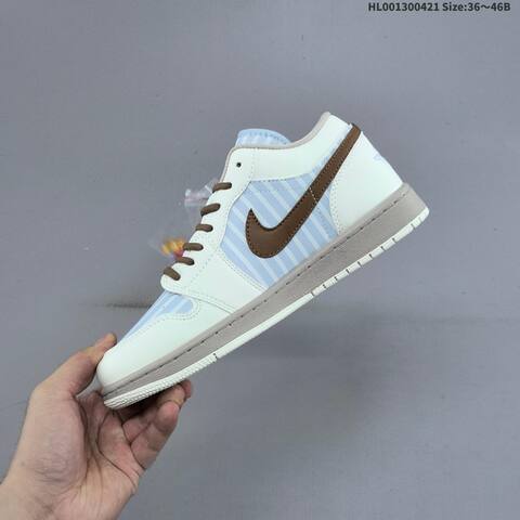 Jordan Air Jordan 1 Low White Light Blue Brown EU 36-46 Basketball - Unisex (BS-66101)