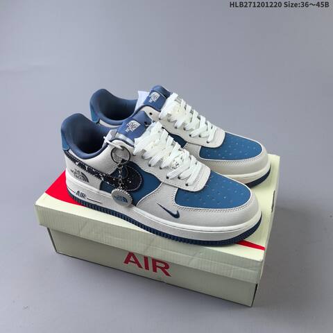 Nike Air Force 1 07 LV8 Light Blue Off White Red EU 36-45 Sneaker - Unisex BS-62553