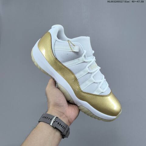 Jordan Air Jordan 11 Retro Low White Metallic Gold EU 40-47 5 Basketball - Men s BS-65861