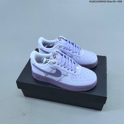 Nike Air Force 1 07 Light Purple Dark Purple Silver EU 36-45 Sneaker - Unisex (BS-60621)