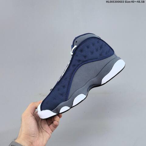 Jordan Air Jordan 13 Retro Navy Gray White 40 48 5 Basketball - Men's (BS-65816)