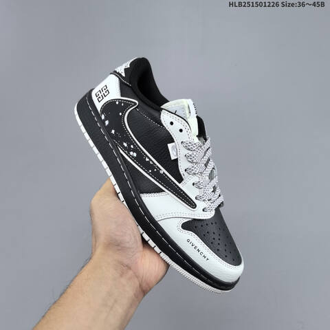 Jordan Air Jordan 1 Low Black White EU 36-45 Casual - Unisex (BS-67254)