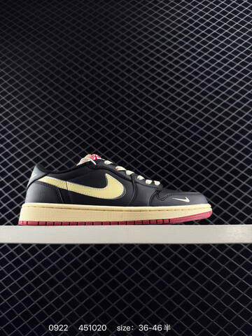 Jordan Air Jordan 1 Low OG Nigel Sylvester Nitro 2 0 Black Pale Vanilla Red EU 36-46 Sneaker - Unisex (BS-80653)