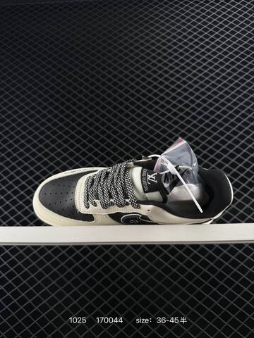 Nike Air Force 1 Low Grey Black Cream EU 36-45 5 Lifestyle - Unisex (BS-74592)