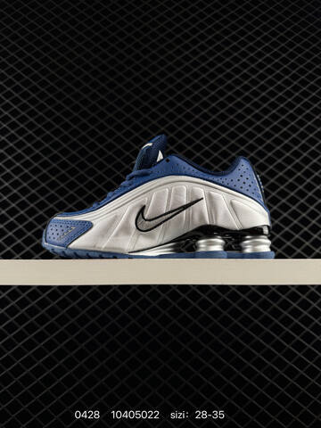Nike Shox R4 TD Blue Silver Black 28-35 Running - Women's (BS-71809)