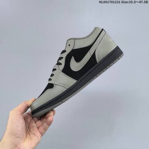 Jordan Air Jordan 1 Low Olive Grey Black 35 5-47 5 Casual - Unisex (BS-67167)