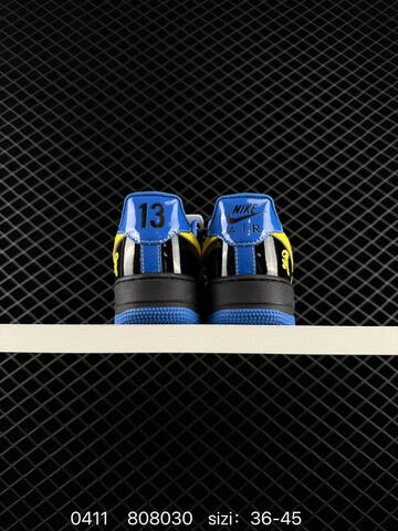 Nike Air Force 1 07 Black Blue Yellow EU 36-45 Lifestyle - Unisex (BS-72177)