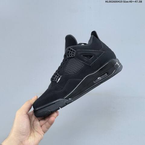 Jordan Air Jordan 4 Retro Black Cat Black EU 40-47 5 Basketball - Men's (BS-66129)