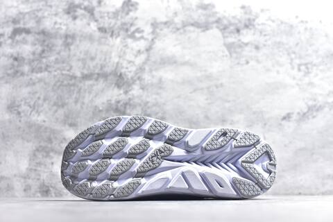 HOKA ONE ONE Project Clifton White Silver Light Grey Running Shoe Running Sneakers (BS-59539)