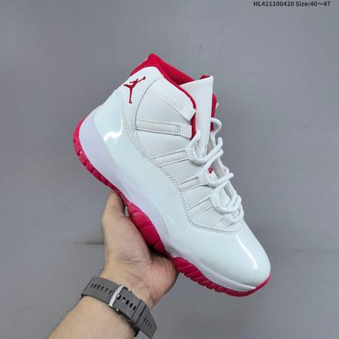 Jordan Air Jordan 11 White Red 40-47 Basketball - Men s BS-66112