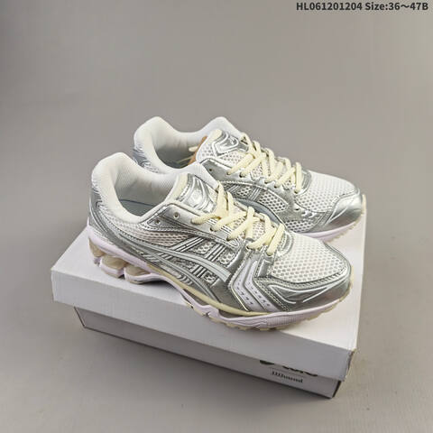 Asics Gel-Kayano 14 JJJJound White Silver Cream Black EU 36-47 Running Shoe Running Sneakers Unisex BS-69184