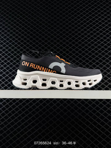On Cloudmonster Black White Orange Olive EU 36-46 Running Shoe Running Sneakers Unisex BS-84982