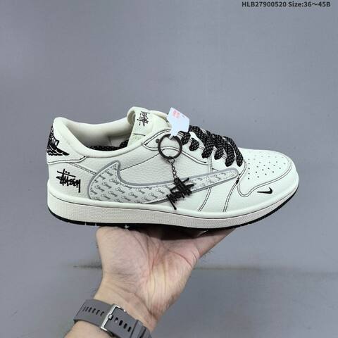 Jordan Air Jordan 1 Low White Black EU 36-45 Basketball - Unisex BS-65922