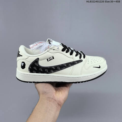 Nike Air Jordan 1 Low White Black EU 36-45 Lifestyle - Unisex (BS-67256)