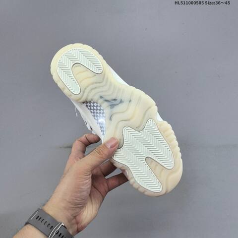 Jordan Air Jordan 11 Retro Sail White Cream 36 45 Basketball - Unisex (BS-66037)