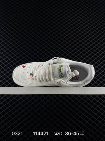 Nike Air Force 1 07 LV8 IQ1143-100 White Sail With Red And Multicolor Embroidered Details EU 36-45 5 Lifestyle - Unisex (BS-72536)