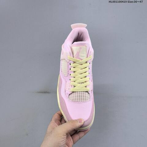 Jordan Air Jordan 4 Retro Pink Purple Yellow 36 47 Basketball - Unisex (BS-66139)