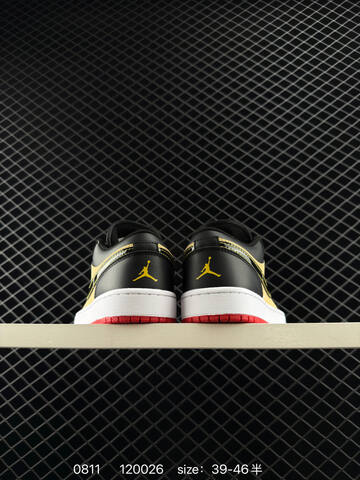 Jordan Air Jordan 1 Low HQ2016-200 Black Pale Yellow White Red EU 39-46 Sneaker - Unisex BS-80936