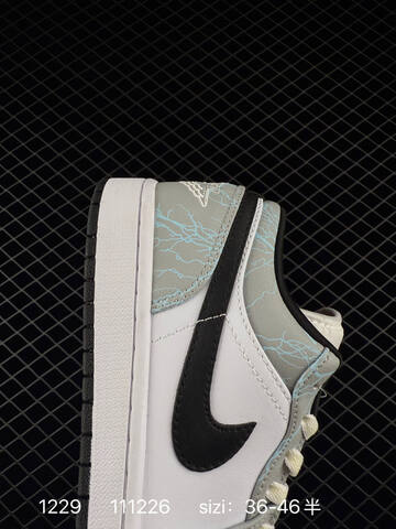 Jordan Air Jordan 1 Low White Grey Black Light Blue EU 36-46 Sneaker - Unisex BS-79948