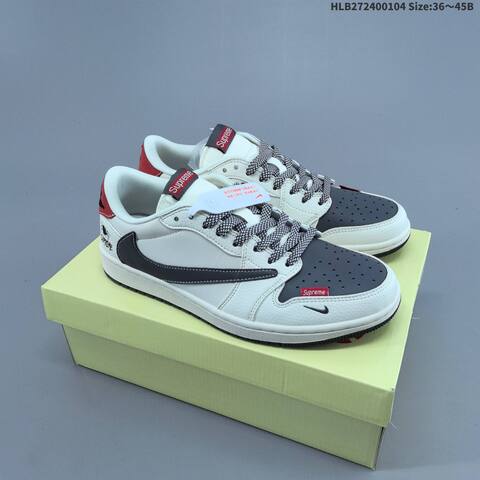Jordan Air Jordan 1 Low x Travis Scott Sail Black Red EU 36-45 Lifestyle - Unisex (BS-67114)