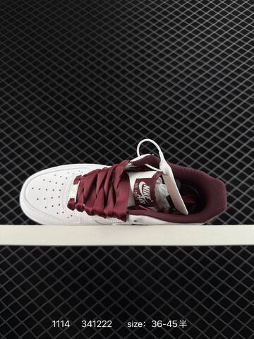 Nike Air Force 1 07 Low White Burgundy 36-45 Lifestyle - Unisex (BS-74213)
