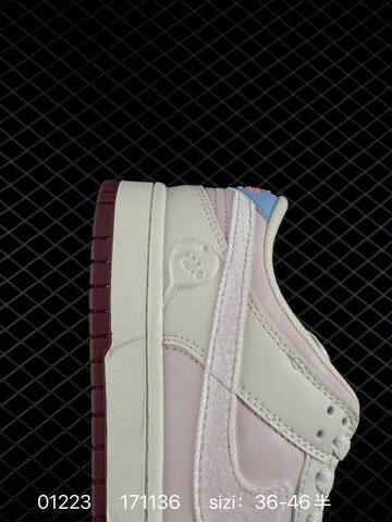Nike SB Dunk Low White Pink Burgundy EU 36-46 Skate - Unisex (BS-73012)