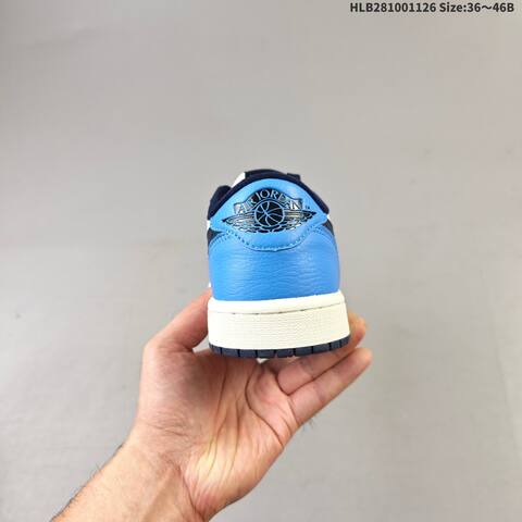Jordan Air Jordan 1 Retro Low OG CZ0790-400 White Navy Blue EU 36-46 Basketball - Unisex (BS-63032)