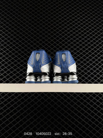 Nike Shox R4 TD Blue Silver Black 28-35 Running - Women's (BS-71809)