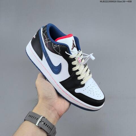 Jordan Air Jordan 1 Low White Black Lavender Blue EU 36-45 Basketball - Unisex (BS-65781)