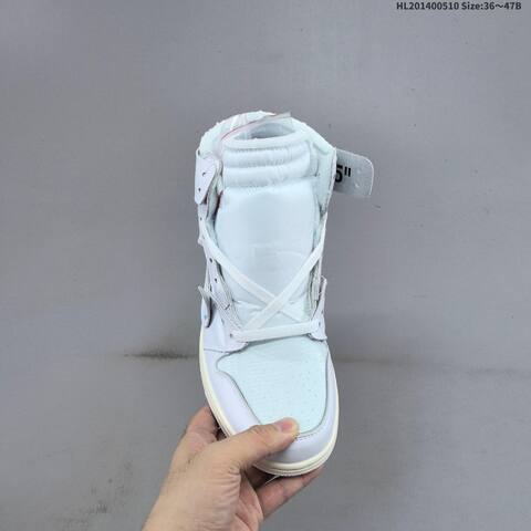 Nike Air Jordan 1 Retro High OG x Off-White UNC White Light Blue Grey 36 47B Basketball - Women's (BS-66005)