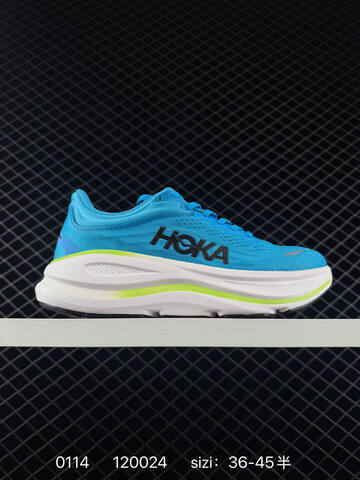 HOKA ONE ONE Bondi 9 Bright Blue White Neon Yellow Black EU 36-45 Running Shoe Running Sneakers - Unisex (BS-86321)
