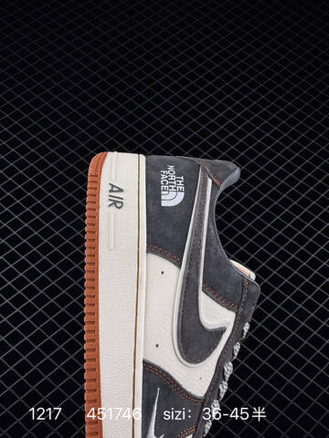Nike Air Force 1 07 Low x The North Face Charcoal Gray White Gum EU 36-45 Lifestyle - Unisex (BS-73640)