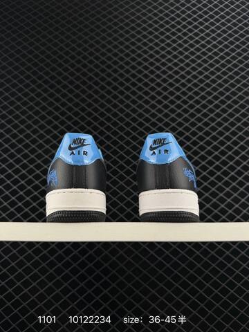 Nike Air Force 1 07 Low Black White Blue EU 36-45 Lifestyle - Unisex BS-74421