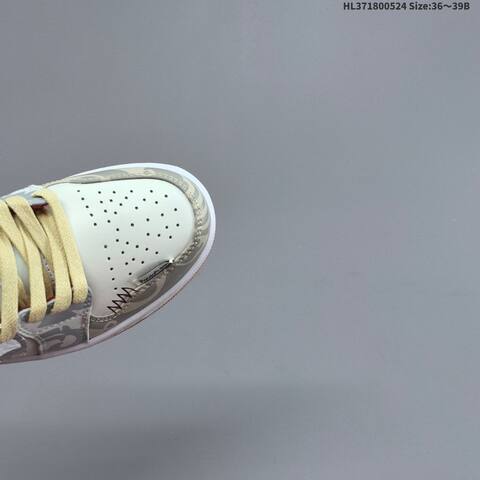 Nike Air Jordan 1 Low Cream Pink Red Grey EU 36-39 Lifestyle - Women's (BS-65888)