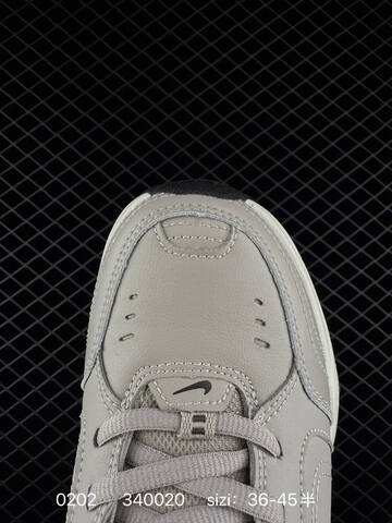 Nike Air Monarch 4 Light Gray White Black With Olive Swoosh EU 36-45 Casual - Unisex (BS-72848)
