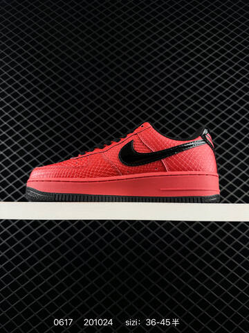 Nike Air Force 1 07 Low Red Black Silver EU 36-45 Sneaker - Unisex (BS-70727)