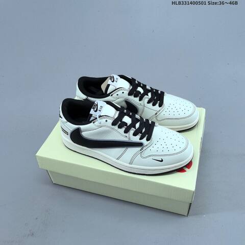 Louis Vuitton Nike Air Jordan 1 x Travis Scott AIR JORDAN DIY White Gray Black Navy (BS-66062)