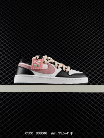 Nike Court Vision Low DIY Multicolor Pink Black White Red 35 5-41 5 Casual - Unisex (BS-71668)