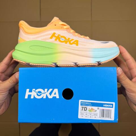 HOKA Bondi 9 White Orange Green Blue Yellow Running Shoe Running Sneakers BS-86903