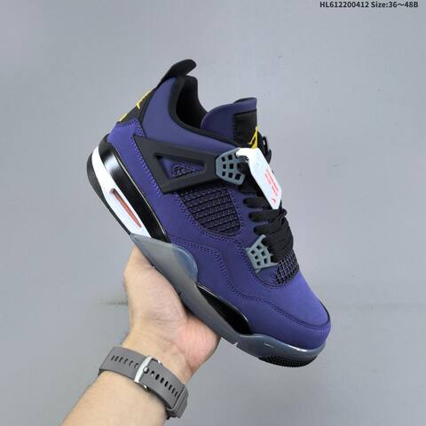 Jordan Air Jordan 4 Retro White Pink Green And Purple Black Gray EU 36-48 Basketball - Unisex (BS-66225)