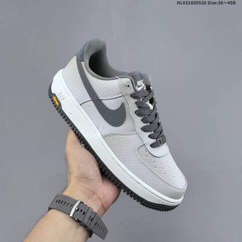 Nike Air Force 1 07 IH1943-100 Light Grey Dark Grey White Black Yellow EU 36-45 Sneaker - Unisex BS-60111