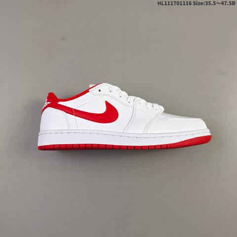 Jordan Air Jordan 1 Retro Low OG White Red EU 35 5-47 5 Casual - Unisex (BS-63604)