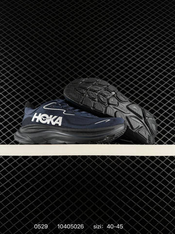 HOKA ONE ONE Clifton 9 Dark Grey White Pink EU 36-40 Running Shoe Running Sneakers - Unisex (BS-86221)