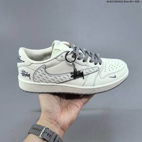 Nike Air Jordan 1 x Travis Scott Black White Cream EU 36-45 Casual - Unisex BS-65904